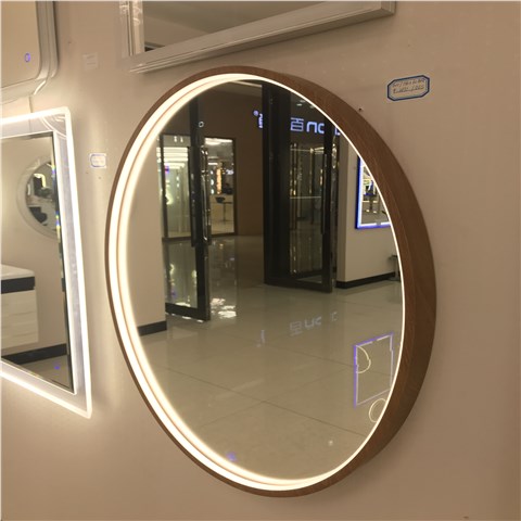 北歐原木浴室鏡燈（圓）